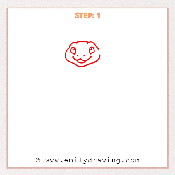 how to draw a king cobra - Step 1